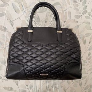 Rebecca Minkoff Vintage Black Leather Handbag w/side zipper details